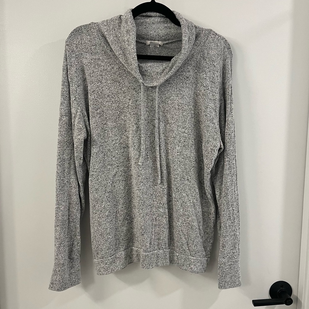 Cozy Grey Cowl Neck Sweater